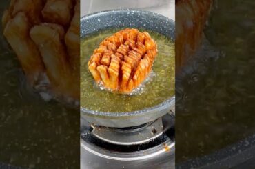 Handmade Fried Potato Flower French Fries #cooking #healthybreakefast #breakast #food #recipe