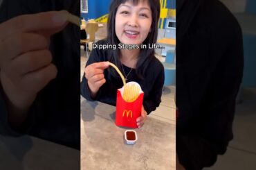 MCDONALD'S FRIES DIPPING STAGES IN LIFE #shorts #viral #mukbang