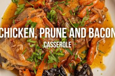 Chicken, Prune and Bacon Casserole