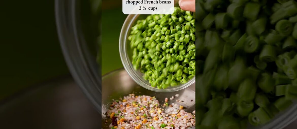 beans poriyal | South Indian style French bean poriyal | french beans sabzi #shorts beans poriyal | South Indian style French bean poriyal | french beans sabzi #shorts