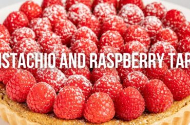 Pistachio and Raspberry Tart
