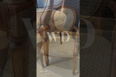 Elegant Classic Armchairs | Luxury Wooden Chairs with Tufted Backrest