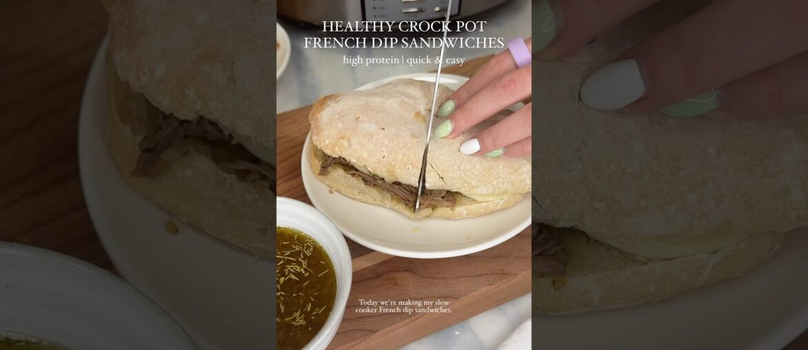 Crock Pot French Dip Sandwiches | cookingkatielady.com