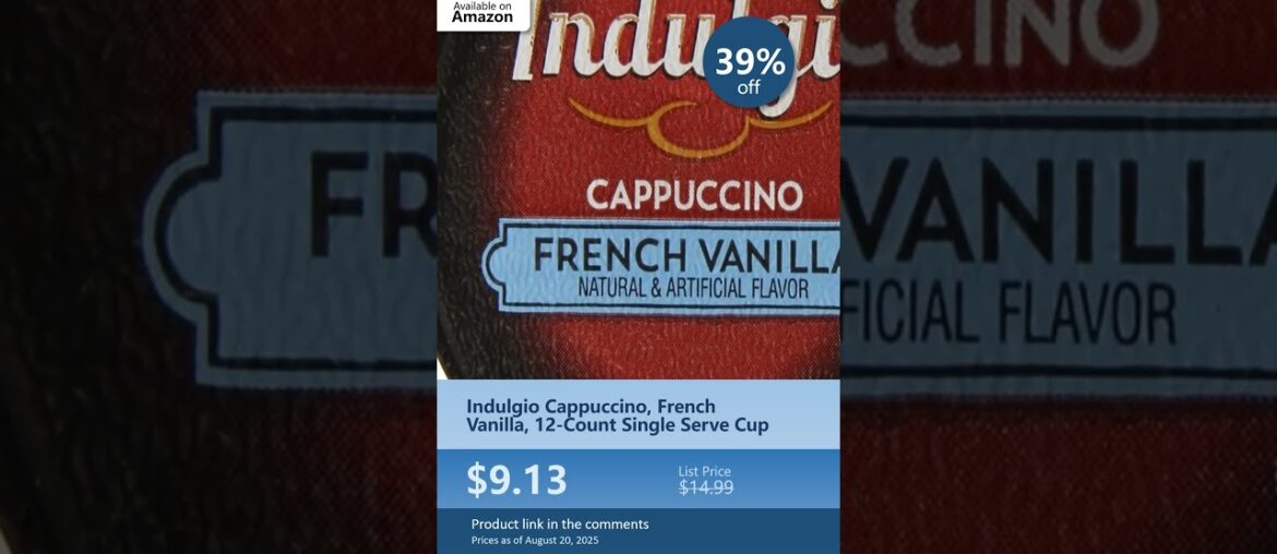 Indulgio Cappuccino, French Vanilla, 12-Count Single Serve Cup