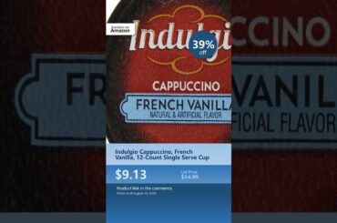 Indulgio Cappuccino, French Vanilla, 12-Count Single Serve Cup