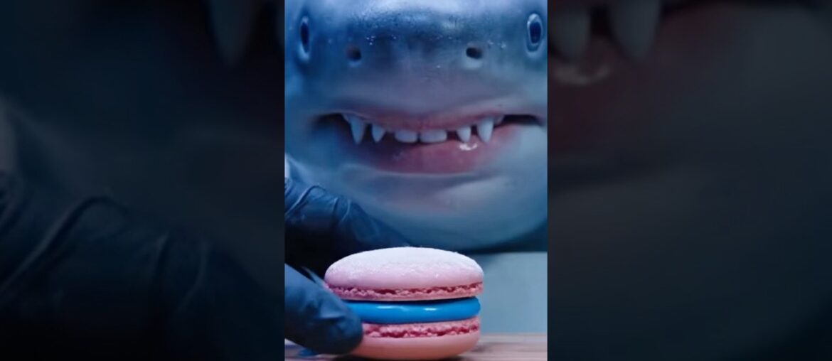 Sweet Bite: Shark Tries French Macaron | ASMR Eating. Sweet Bite: Shark Tries French Macaron | ASMR Eating.