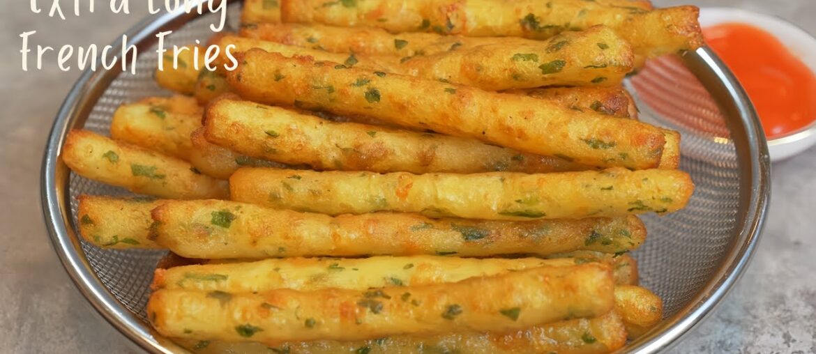 Extra long and Crispy French Fries At Home ! Delicious! Potato sticks!Potato Recipes! Extra long and Crispy French Fries At Home ! Delicious! Potato sticks!Potato Recipes!