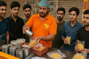 25 Years Young Boys Selling French Fries Karachi | Street Food Vidios | Karachi Street Food