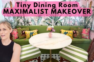 Turning My TINY Dining Room Into a Colorful French Cafe | Renter-Friendly Makeover