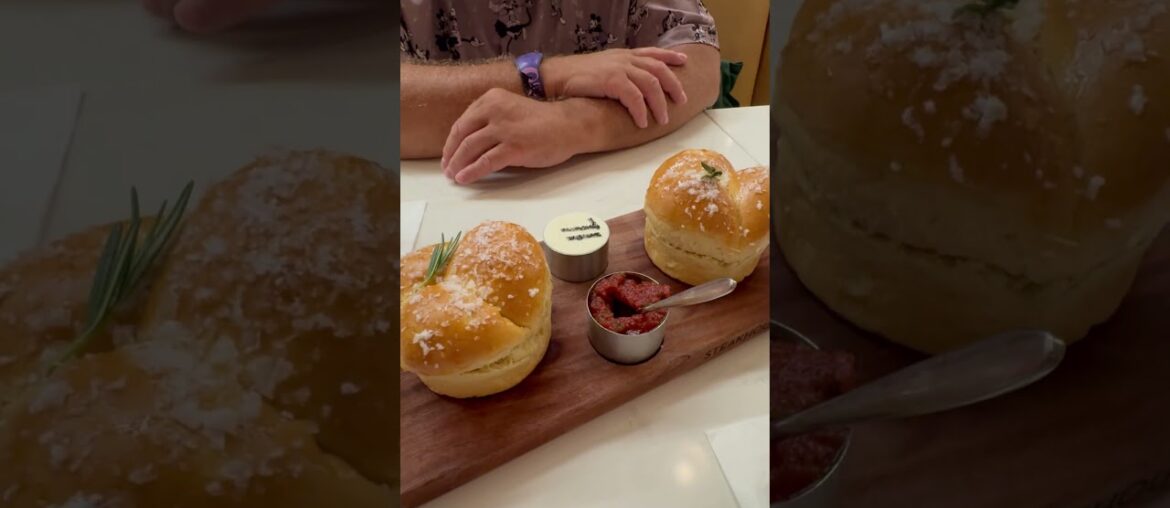 Steakhouse 71 French onion soup and rolls were awesome starters.  Love this dining option