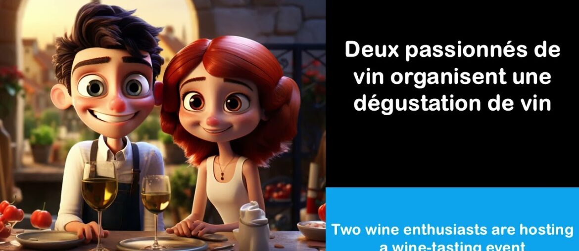 Say it in French I Two wine enthusiasts are hosting a wine tasting event Say it in French I Two wine enthusiasts are hosting a wine tasting event