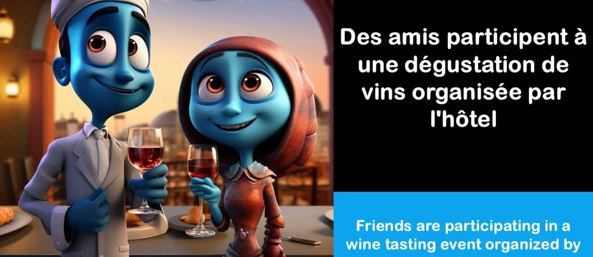 Say it in French I Friends are participating in a wine tasting event organized by the hotel