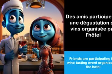 Say it in French I Friends are participating in a wine tasting event organized by the hotel