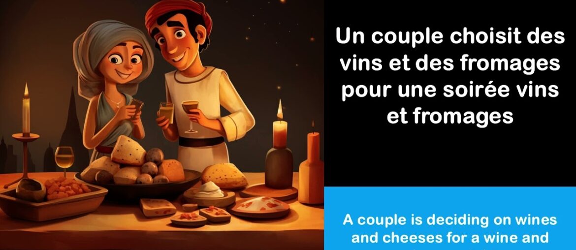 Say it in French I A couple is deciding on wines and cheeses for a wine and cheese night Say it in French I A couple is deciding on wines and cheeses for a wine and cheese night