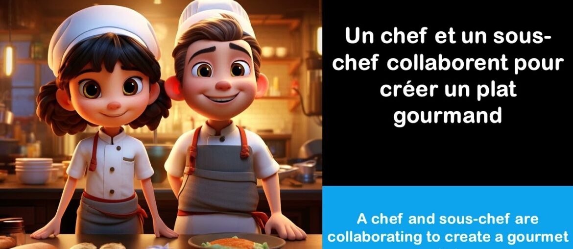 Say it in French I A chef and sous chef are collaborating to create a gourmet dish