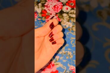 Dark Wine French Tip Nails | Real Nail Art | Nail Design 2025