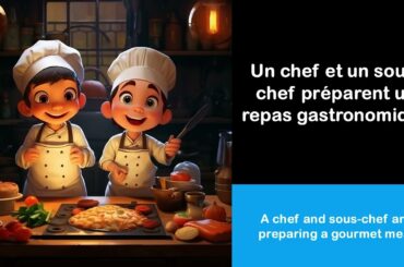 Say it in French I A chef and sous chef are preparing a gourmet meal