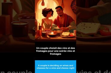 Say it in French I A couple is deciding on wines and cheeses for a wine and cheese night
