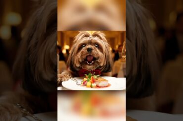 AI Dog Angel Tries Michelin Star Food