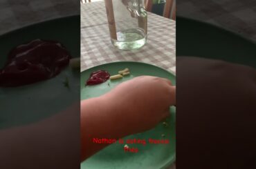 Nathan is eating French fries