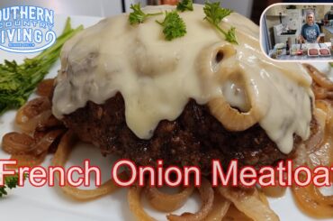 Crockpot French Onion Meatloaf With Melted Swiss Cheese