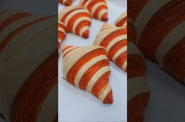 Awesome Bicolour Crossant. #crossant #bicolour #white #orange