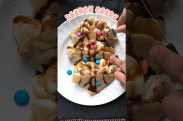 Easiest French Crepe Recipe|Crepe recipe||Healthy Dessert #ytshorts #shorts #youtubeshorts #trending