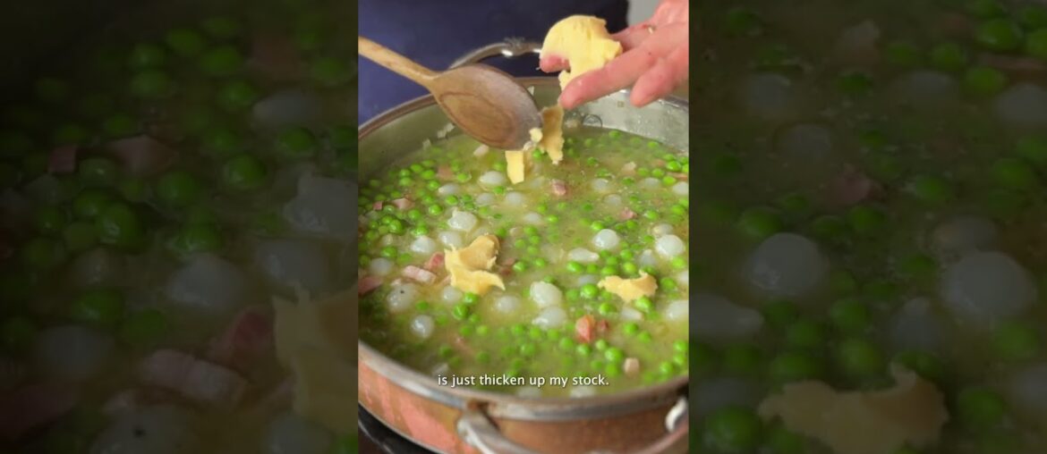 How to make: French style peas #recipe #cooking #chef #frenchcuisine