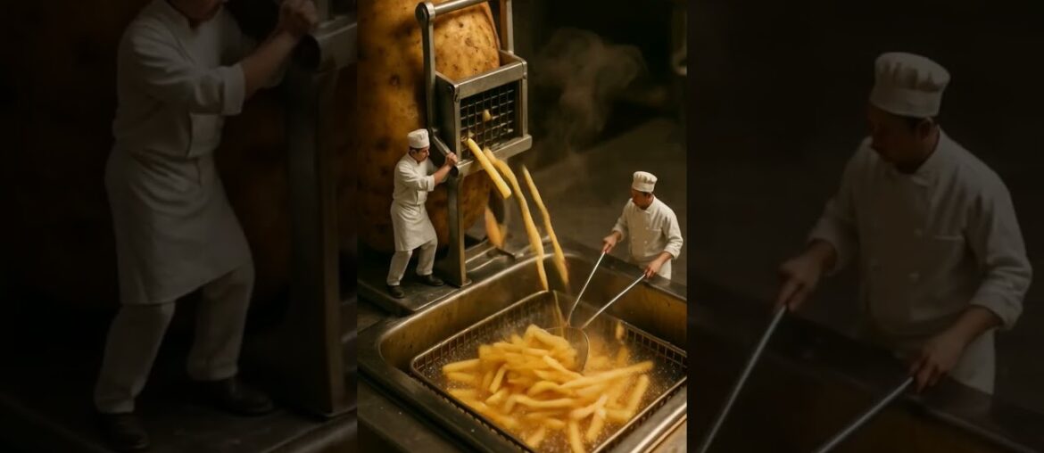 small me cooking French fries#viral #food