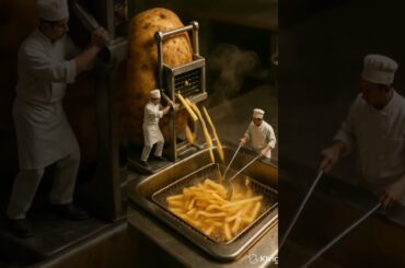 small me cooking French fries#viral #food