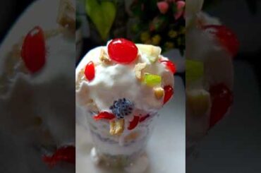 ice -cream desert with fruits | #foodstagram #food #foodshorts #howtomake