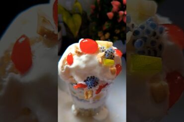 fruit parfait with ice-cream | #foodstagram #foodshorts #foodie #cooking #howtomake