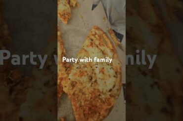 pizza#chocolate milkshake # French fries # Party with family