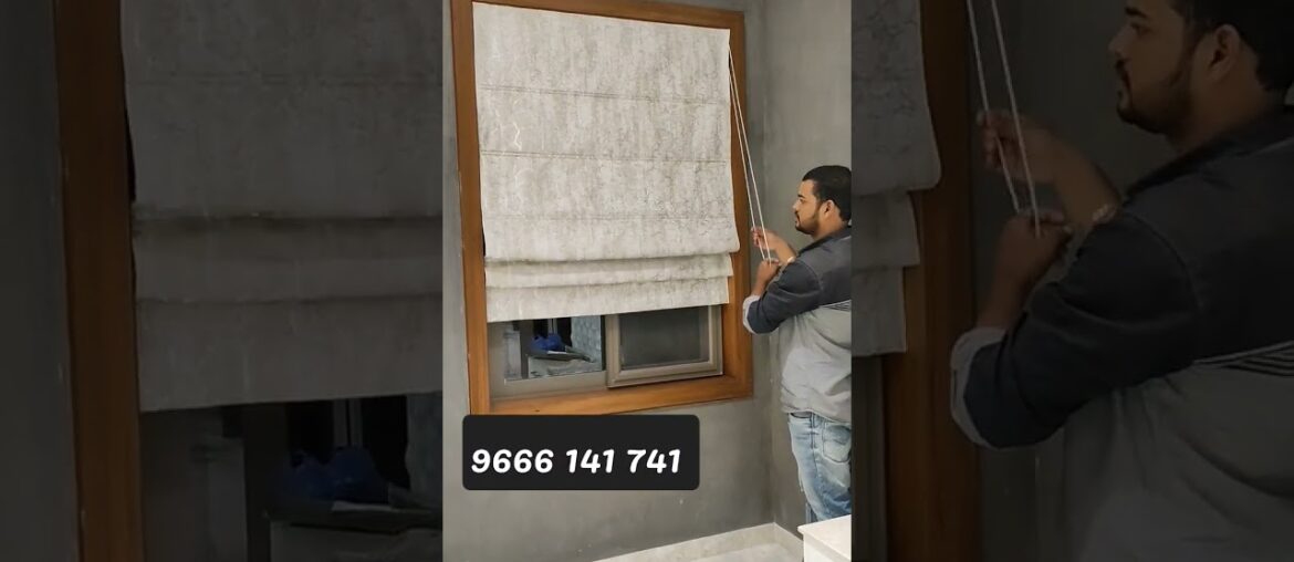 Roman Blinds Hall Windows and Bedroom Windows it's Made Curtain Fabrics and Washable.