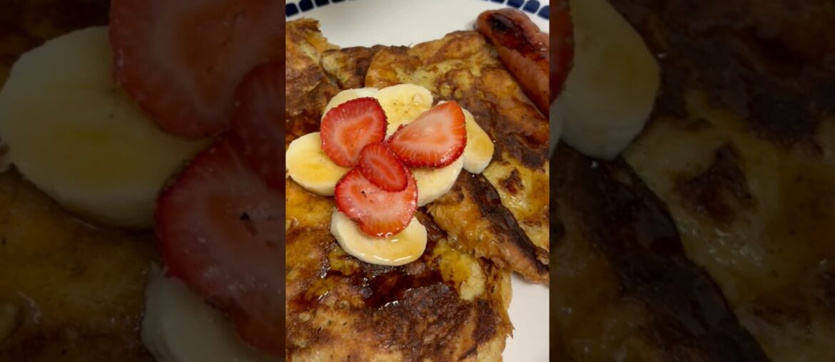 Croissant French Toast! The Ultimate Fall Gourmet Breakfast on a Budget! #short #frenchtoast #brunch