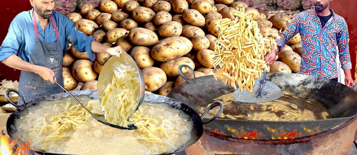 400 KG BIGGEST FRENCH FRIES SELLER IN TOWN | FRENCH FRIES MAKING FACTORY | PAKISTANI STREET FOOD