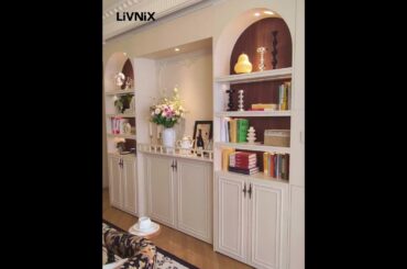 White French Style Home | Black Sofa & Dining Set with Flowers | LiVNiX