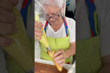 Cream Horns (Cannoncini) with Pistachio Cream #dessert #cooking #recipe #food #cook #foodie #baking