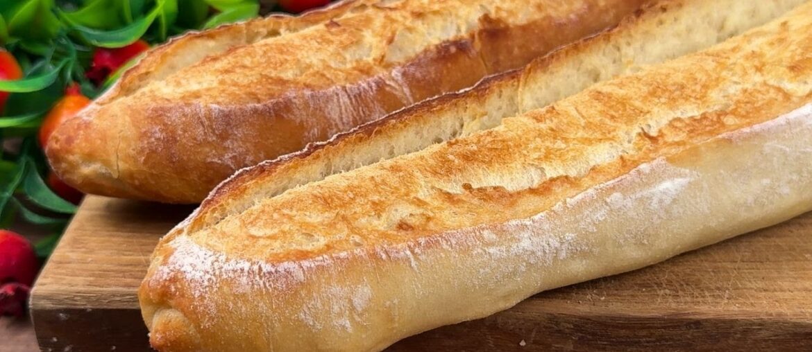 The Perfect New Recipe for French Baguettes! No Knead, Easy & Crispy The Perfect New Recipe for French Baguettes! No Knead, Easy & Crispy