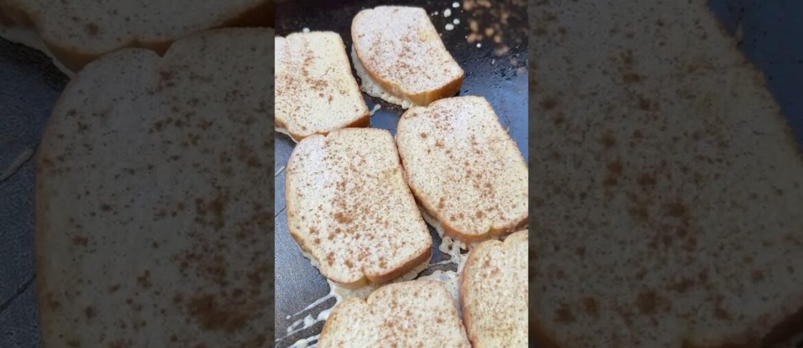 On the #blackstone Making French toast #subscribe #frenchtoast #breakfast #foodie #cheflife #cooking