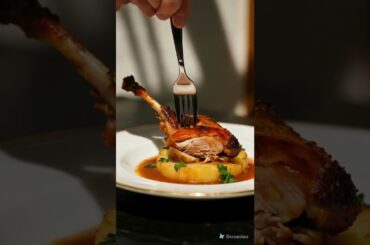 Gourmet Duck Confit with Sarladaise Potatoes #DuckConfit, #FrenchCuisine, #FoodPhotography #ai