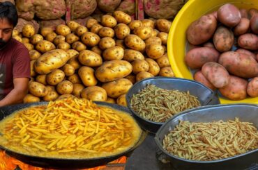 RED POTATOES CRISPY FRENCH FRIES Recipe | Street Food Finger Chips | Best Potato Snacks Recipe