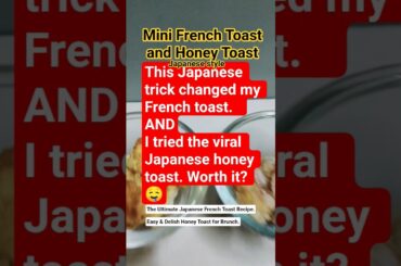 The ultimate japanese french toast recipe AND Easy and delish Honey toast for brunch#shorts