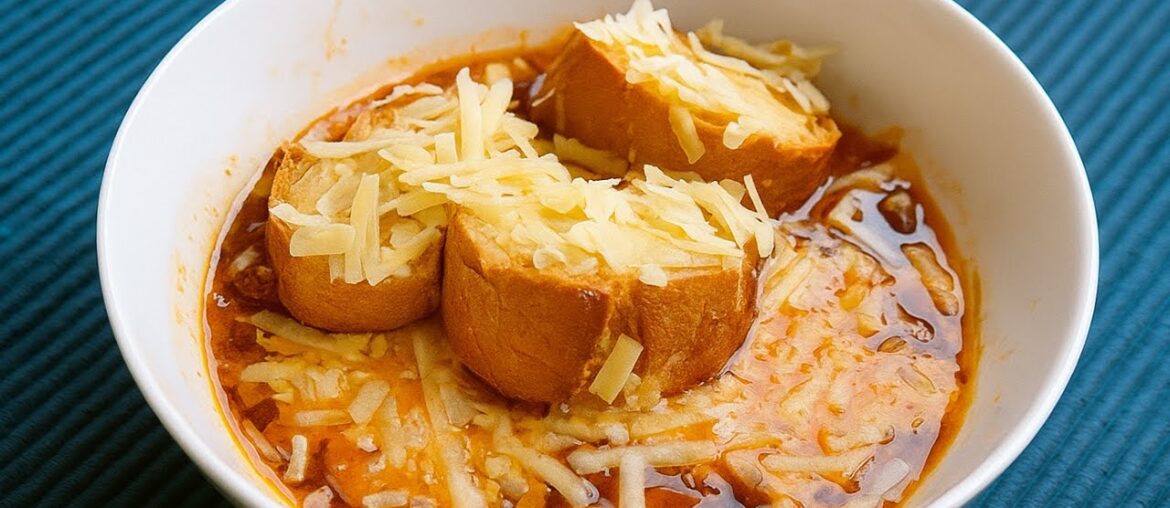 French Onion Soup with a Hearty Twist (Easy Comfort Food Recipe)