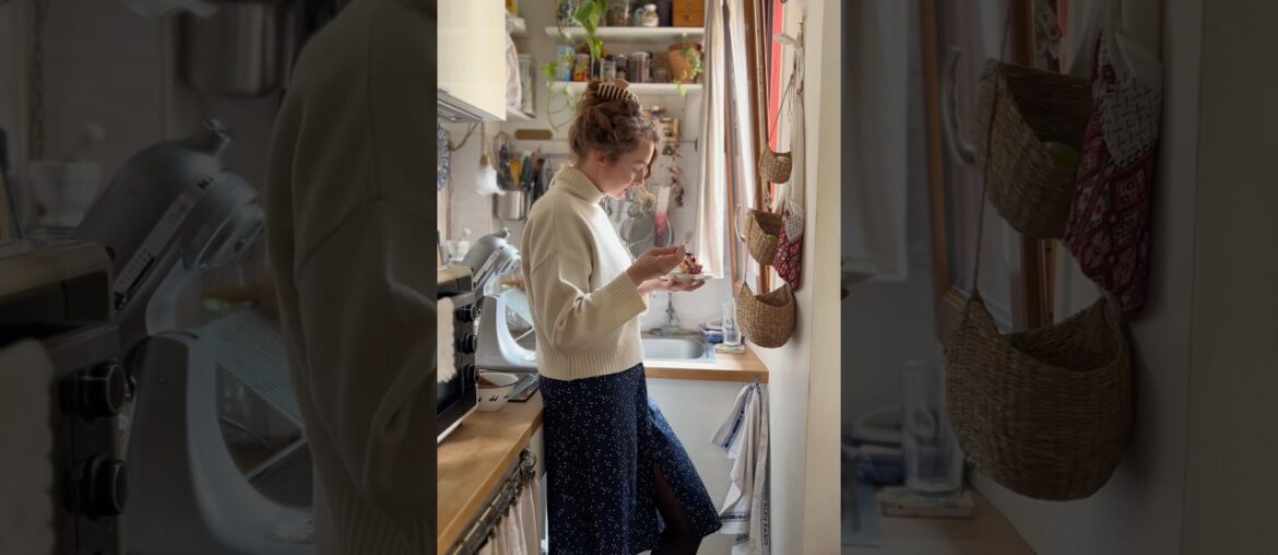 let’s bake a French pastry in my tiny Parisian kitchen #paris #chef #kitchen #baking #recipe #cozy