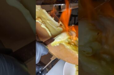 “Raclette on Fettuccine Alfredo | Molten Cheese Over Creamy Pasta”