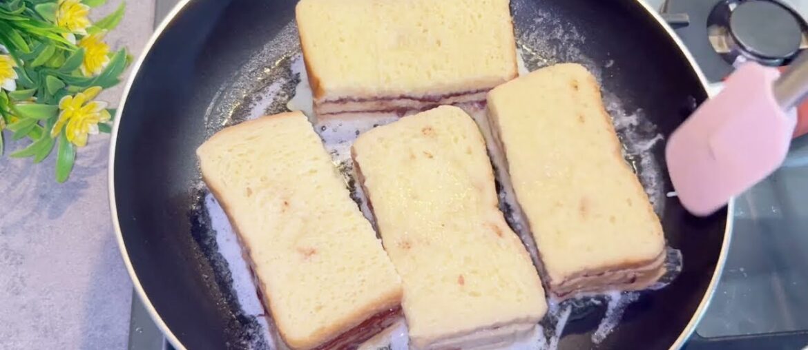 easy and quick 5 minutes breakfast recipe /Kids Love It/easy Nutella French Toast Breakfast Recipe