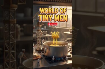 Tiny Crew Cooks GIANT French Fries | World Of Tiny Men #shorts #howtomake #miniature #worldoftinymen
