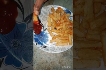 French fries with red sauce. #french #french fries #food #recipe #cooking #foodie