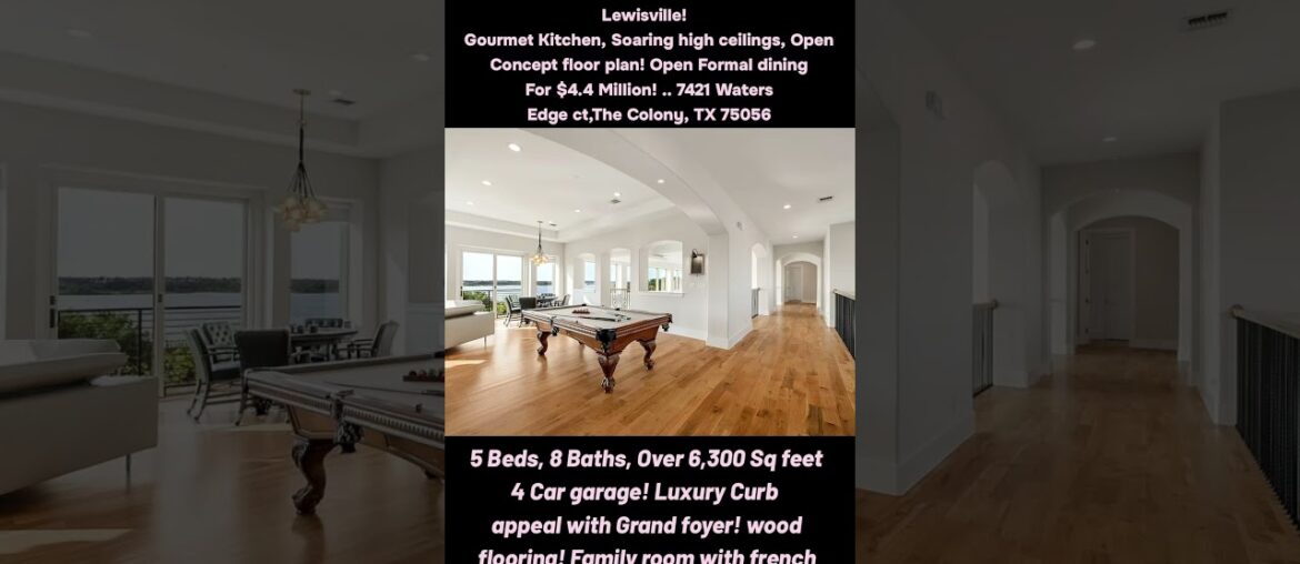 Luxury Lakeside Mansion with private dock , Backyard Retreat! Gourmet Kitchen, Soaring ceilings